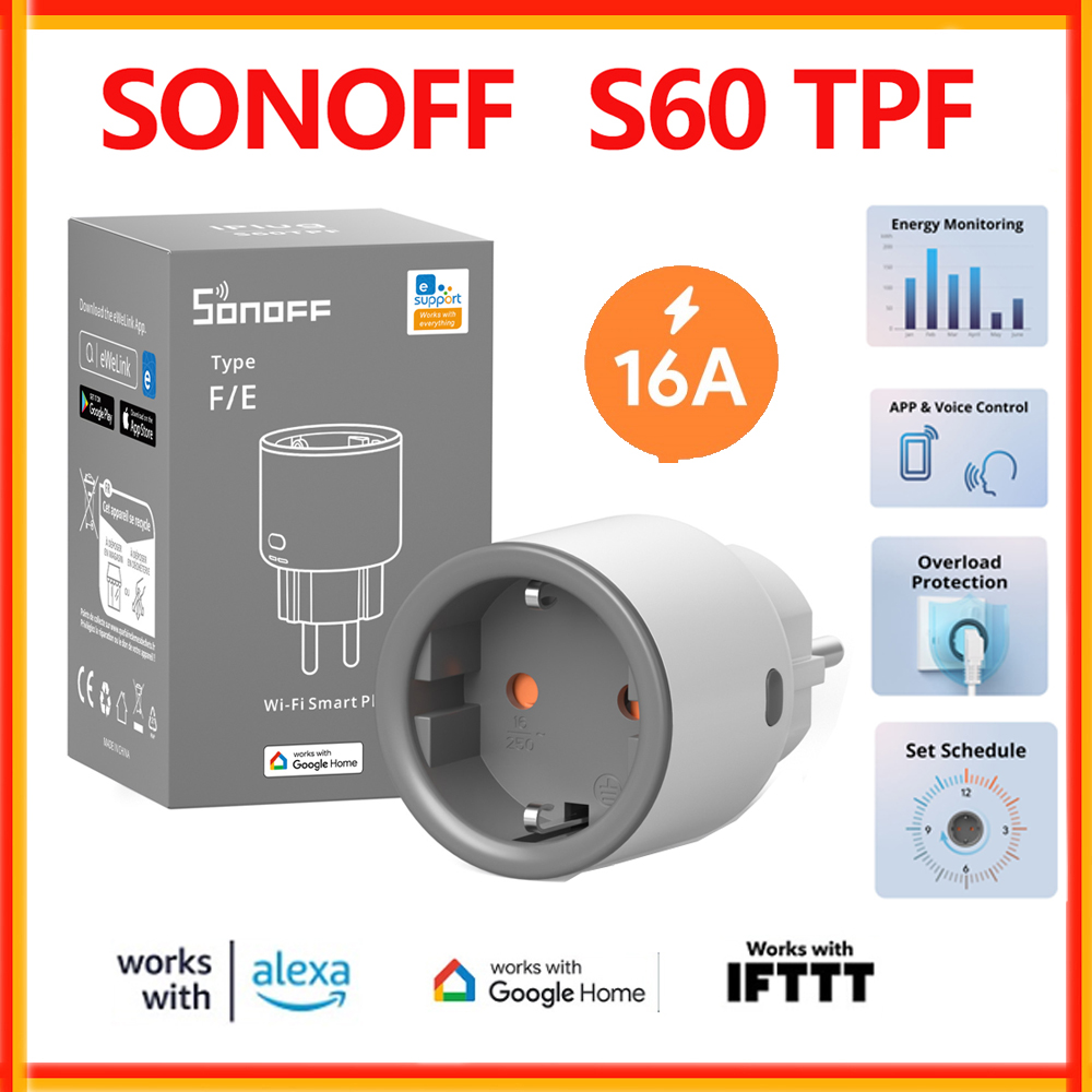 Sonoff Basic - SONOFF S60 TPF UE Wifi enchufe