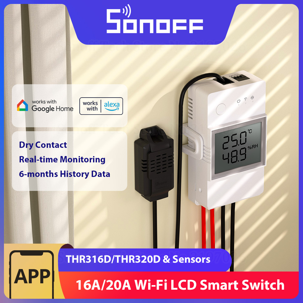 Sonoff Basic - SONOFF THR316D/THR320D interruptor inteligente de temperatura