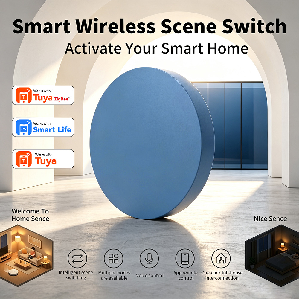Home Assistant Tuya - Botón de escena inteligente Zigbee compatible