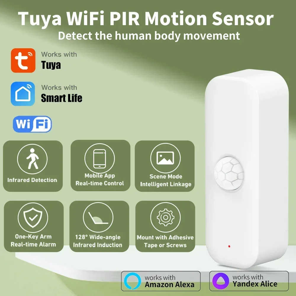 Home Assistant Tuya - Tuya-Sensor de movimiento WiFI PIR, cuerpo