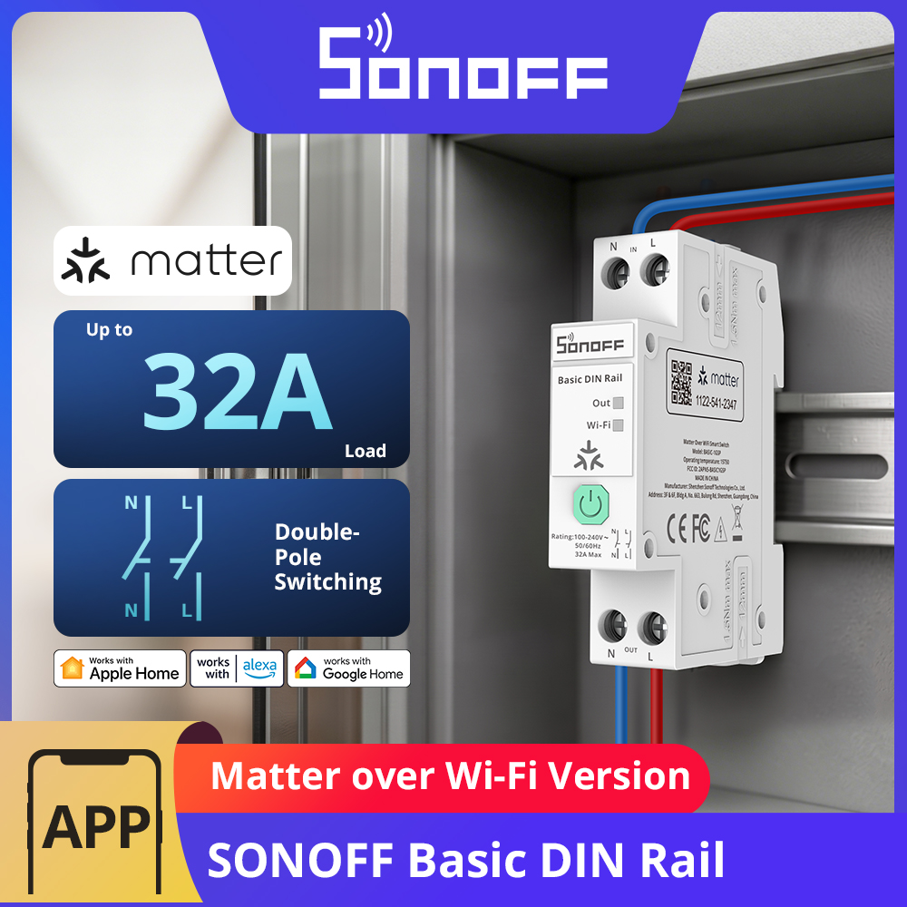 Interruptor de Riel DIN de un  - Sonoff Basic reseña y precio