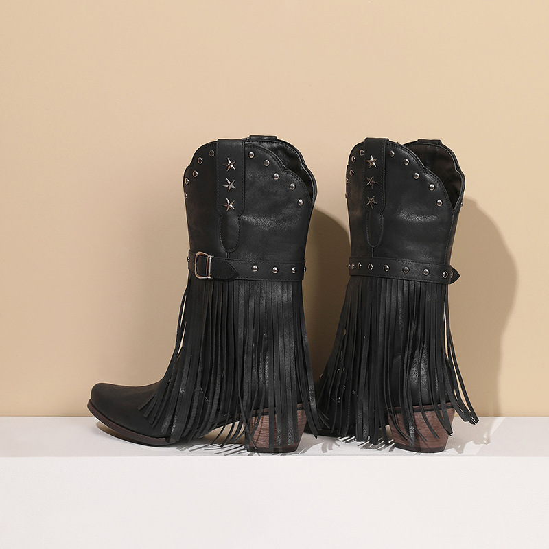Botas de vaquero del oeste étn - Tasmota reseña y precio