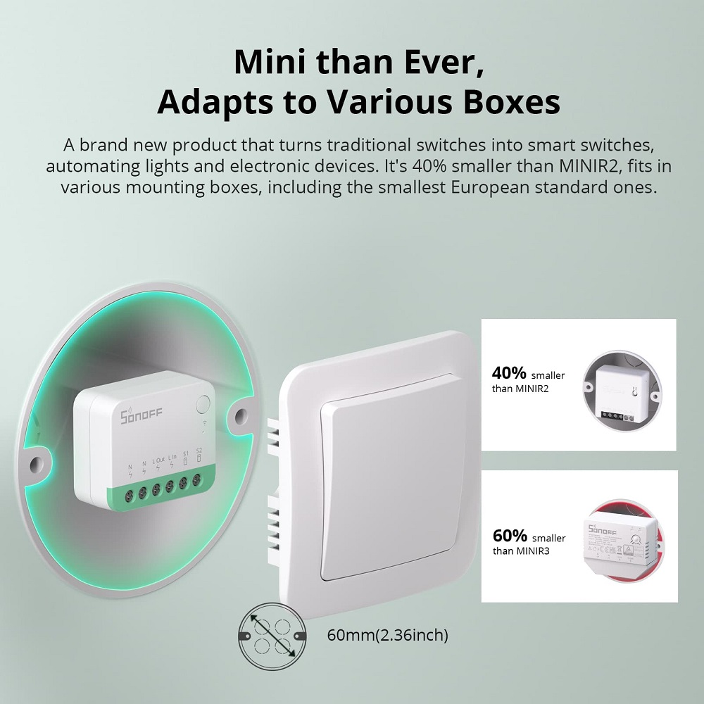 SONOFF MINIR4M Mini WiFi Matte - Sonoff reseña y precio