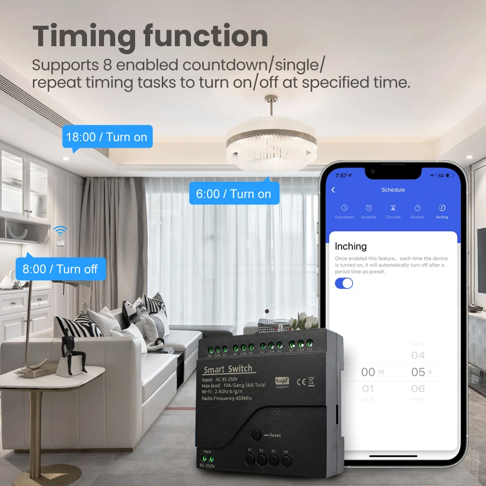 Módulo de relé WiFi inteligent - Tuya 4 Channel reseña y precio