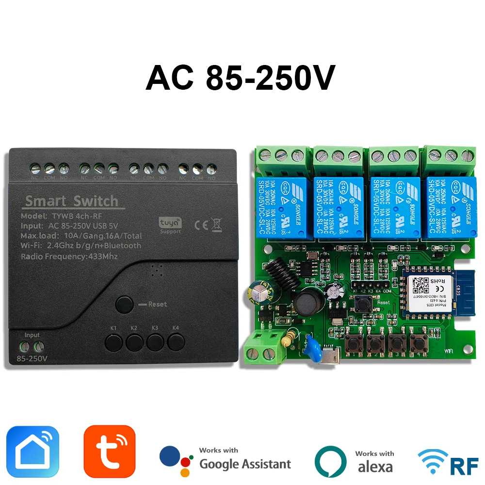 Tuya AC 85-250V 4 canales Wifi - Sonoff Mini R4 reseña y precio
