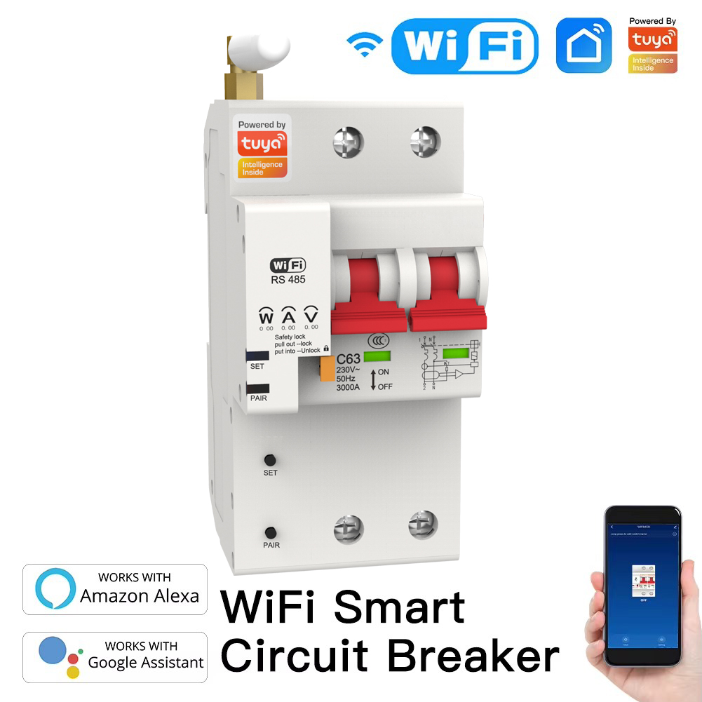 Disyuntor Wifi inteligente 2P  - Tuya Smart reseña y precio