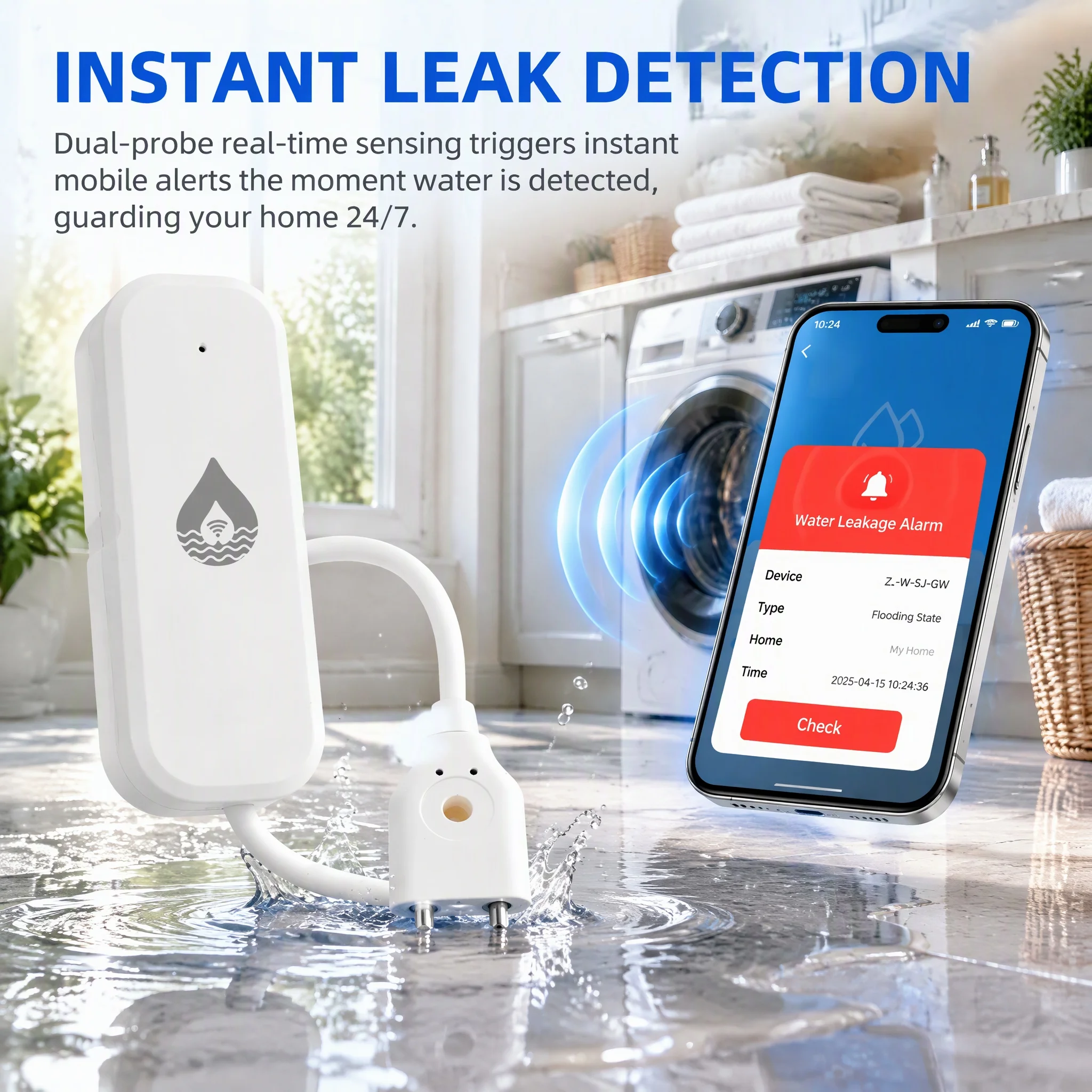 Detector inteligente de fugas  - Home Assistant Tuya reseña y precio